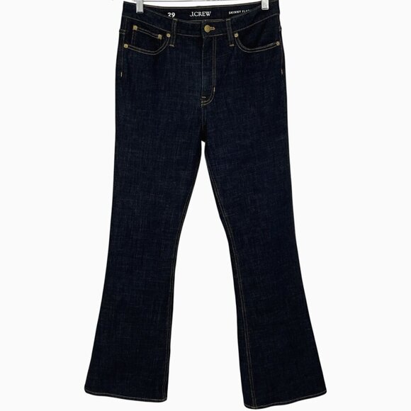 J. Crew Denim - J. Crew Skinny Flare Jeans Rinse Wash Blue High Waist Size 29 Denim Pants